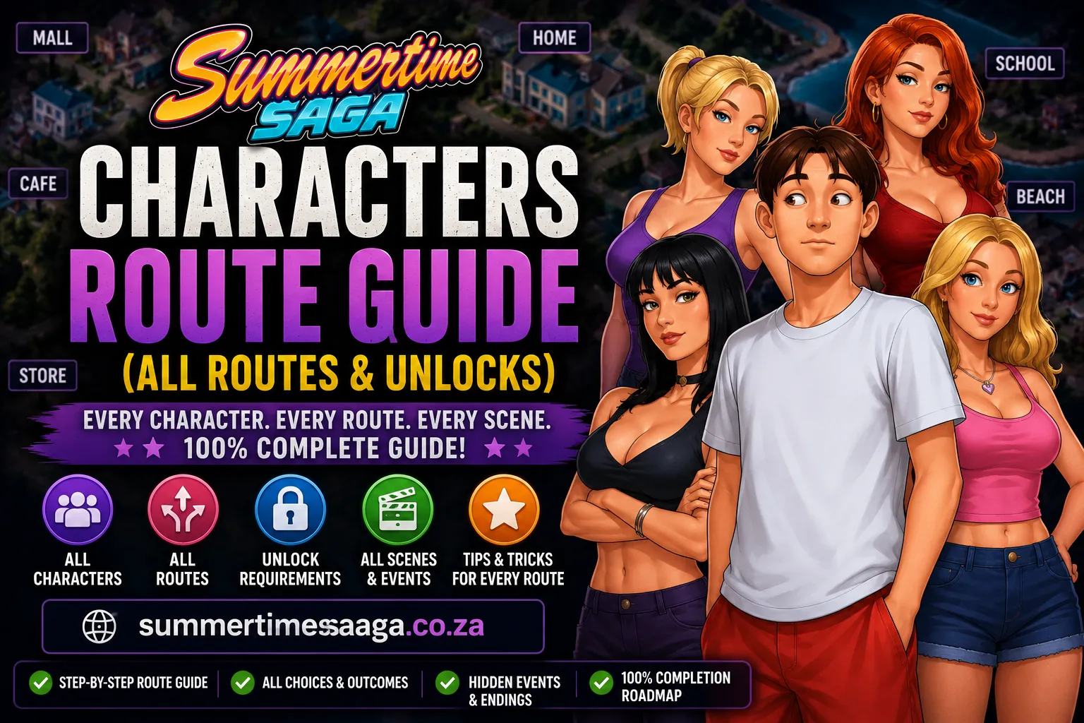 Summertime Saga Characters Route Guide