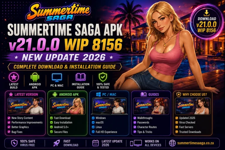 Summertime Saga v21.0.0 WIP 8156 Latest Update for Android & PC
